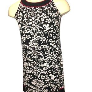 Motherhood Maternity Dress Black /White/Red Sleeveless Size M